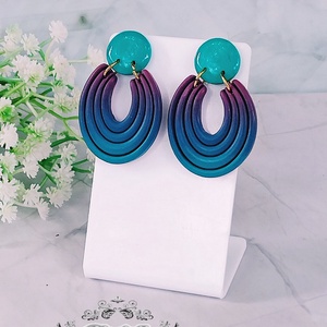 Cercei ombre cu tija , Bijuterii, Cercei, Cercei din rasina, Confectionarea bijuteriilor, Lucrare cu argila, ARTYNOS