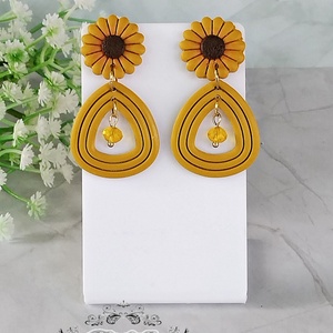 Cercei texturati cu tija , Bijuterii, Cercei lungi, Cercei, Confectionarea bijuteriilor, Lucrare cu argila, ARTYNOS