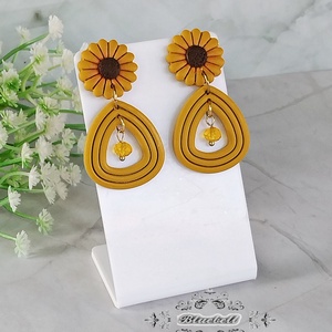 Cercei texturați cu tijă  - bijuterii - cercei - cercei lungi - Artynos.ro