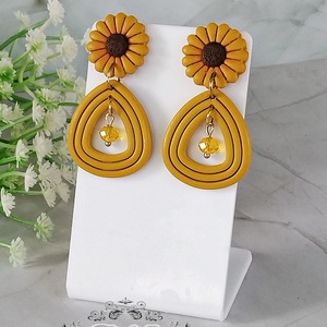 Cercei texturați cu tijă  - bijuterii - cercei - cercei lungi - Artynos.ro