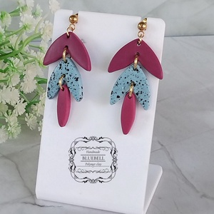 Cercei lungi, cu tija , Bijuterii, Cercei, Cercei cu figurine, Confectionarea bijuteriilor, Lucrare cu argila, Adauga o nota de eleganta moderna stilului tau cu acesti cercei geometrici din lut polimeric, reali..., ARTYNOS