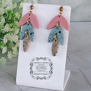 Cercei lungi, cu tija , Bijuterii, Cercei, Cercei cu figurine, Confectionarea bijuteriilor, Lucrare cu argila, Adauga o nota de eleganta moderna stilului tau cu acesti cercei geometrici din lut polimeric, reali..., ARTYNOS