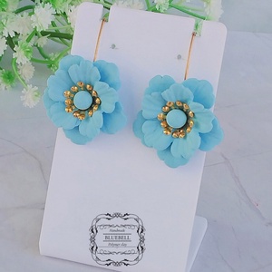 Cercei cu flori - bijuterii - cercei - cercei lungi - Artynos.ro