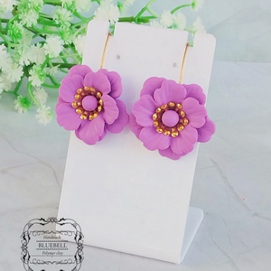 Cercei cu flori, Bijuterii, Cercei, Cercei lungi, Confectionarea bijuteriilor, Lucrare cu argila, ARTYNOS