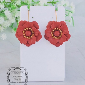 Cercei cu flori - bijuterii - cercei - cercei lungi - Artynos.ro