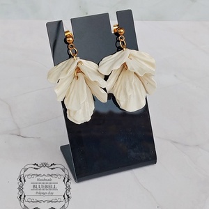 Cercei cu petale sidefate, Bijuterii, Cercei lungi, Cercei, Confectionarea bijuteriilor, Lucrare cu argila, ARTYNOS