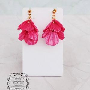 Cercei cu petale sidefate, Bijuterii, Cercei lungi, Cercei, Confectionarea bijuteriilor, Lucrare cu argila, ARTYNOS