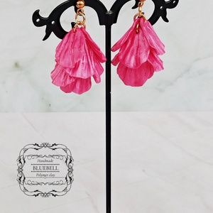 Cercei cu petale sidefate - bijuterii - cercei - cercei lungi - Artynos.ro