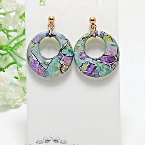 Cercei rotunzi cu rășină - bijuterii - cercei - cercei din rășină - Artynos.ro