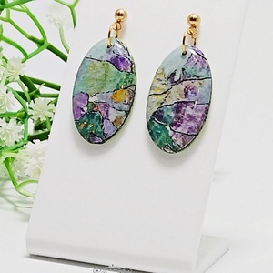 Cercei ovali cu rasina - Artynos.ro