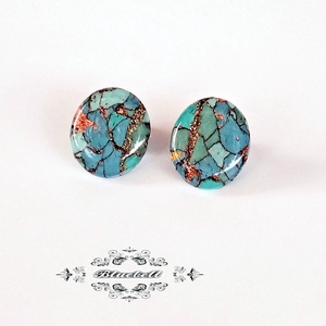 Cercei studs cu rășină - bijuterii - cercei - cercei din rășină - Artynos.ro