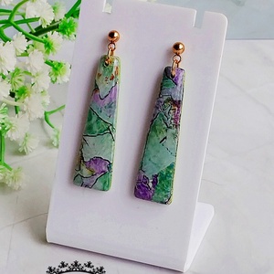 Cercei lungi cu rasina, Bijuterii, Cercei, Cercei din rasina, Confectionarea bijuteriilor, Lucrare cu argila, ARTYNOS