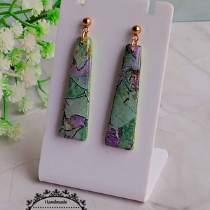 Cercei lungi cu rășină - bijuterii - cercei - cercei din rășină - Artynos.ro