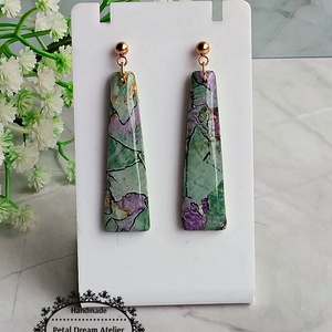 Cercei lungi cu rășină - bijuterii - cercei - cercei din rășină - Artynos.ro