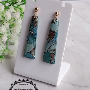 Cercei lungi cu rășină - bijuterii - cercei - cercei din rășină - Artynos.ro