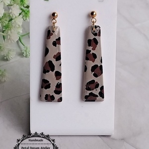 Cercei animal print cu rasina, Bijuterii, Cercei, Cercei din rasina, Confectionarea bijuteriilor, Lucrare cu argila, ARTYNOS
