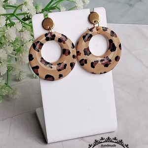 Cercei animal print cu rasina, Bijuterii, Cercei, Cercei din rasina, Confectionarea bijuteriilor, Lucrare cu argila, ARTYNOS