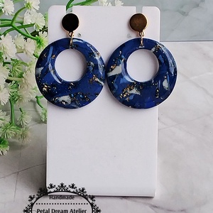 Cercei rotunzi cu rășină - bijuterii - cercei - cercei din rășină - Artynos.ro