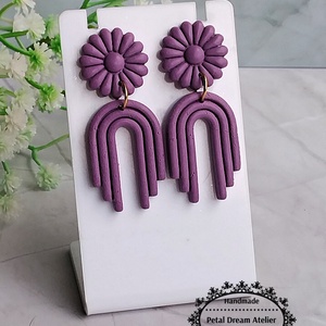 Cercei , Bijuterii, Cercei, Cercei cu figurine, Confectionarea bijuteriilor, Lucrare cu argila, Adauga o nota de eleganta moderna stilului tau cu acesti cercei geometrici din lut polimeric, reali..., ARTYNOS