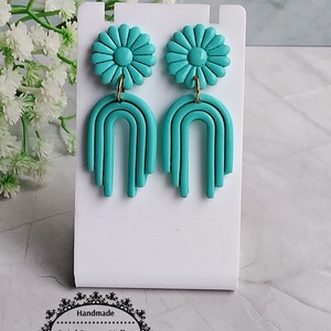 Cercei , Bijuterii, Cercei, Cercei cu figurine, Confectionarea bijuteriilor, Lucrare cu argila, Adauga o nota de eleganta moderna stilului tau cu acesti cercei geometrici din lut polimeric, reali..., ARTYNOS