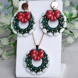 Set coronite de Craciun, Bijuterii, Seturi de bijuterii, Confectionarea bijuteriilor, Lucrare cu argila, Intra in atmosfera plina de bucurie a sarbatorilor de iarna cu acest set vesel si colorat, format d..., ARTYNOS