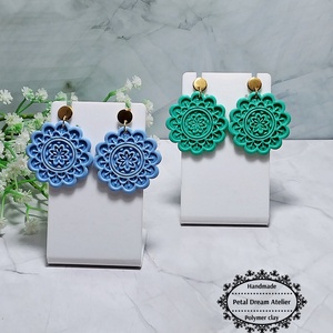 Cercei mandala, Bijuterii, Cercei, Cercei cu figurine, Lucrare cu argila, Confectionarea bijuteriilor, ARTYNOS