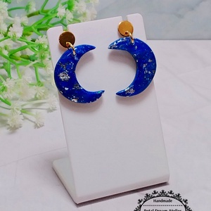 Cercei Moon, Bijuterii, Cercei, Cercei din rasina, Confectionarea bijuteriilor, Lucrare cu argila, ARTYNOS