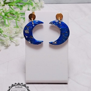 Cercei Moon - bijuterii - cercei - cercei din rășină - Artynos.ro