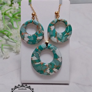 Set din lut polimeric și rășină - bijuterii - seturi de bijuterii - Artynos.ro