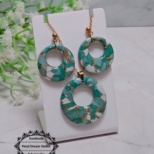 Set din lut polimeric și rășină - bijuterii - seturi de bijuterii - Artynos.ro