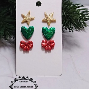Set cercei de Craciun, Bijuterii, Seturi de bijuterii, Confectionarea bijuteriilor, Lucrare cu argila, ARTYNOS