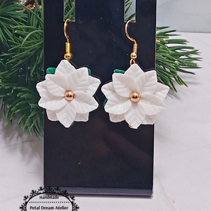 Cercei cu crăciunițe albe -  - Artynos.ro