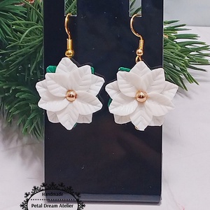 Cercei cu crăciunițe albe -  - Artynos.ro