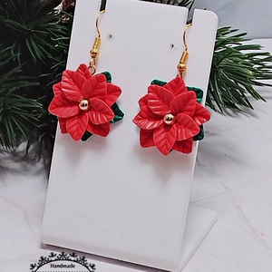 Cercei cu crăciunițe roșii - bijuterii - cercei - cercei cu figurine - Artynos.ro