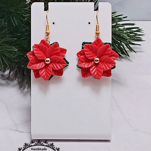 Cercei cu crăciunițe roșii - bijuterii - cercei - cercei cu figurine - Artynos.ro
