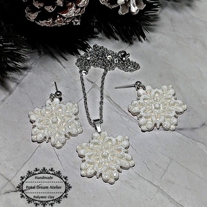 Set cu fulgi de zăpadă - bijuterii - seturi de bijuterii - Artynos.ro