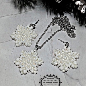 Set cu fulgi de zăpadă - bijuterii - seturi de bijuterii - Artynos.ro