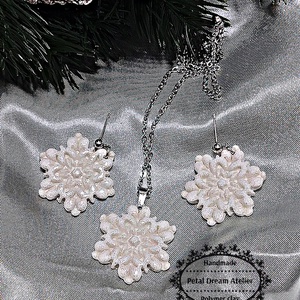 Set cu fulgi de zăpadă - bijuterii - seturi de bijuterii - Artynos.ro