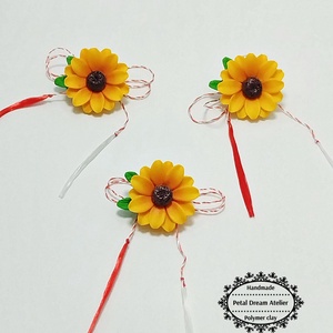  Floarea-soarelui - bijuterii - mărțișor - Artynos.ro