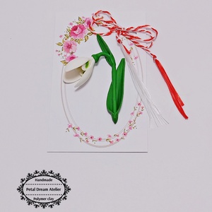 Broșă ghiocel - bijuterii - mărțișor - Artynos.ro