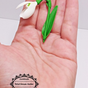 Broșă ghiocel - bijuterii - mărțișor - Artynos.ro