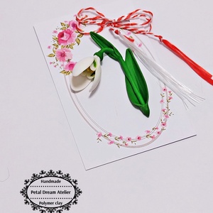 Broșă ghiocel - bijuterii - mărțișor - Artynos.ro