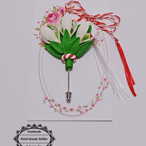 Broșă buchețel de ghiocei - bijuterii - mărțișor - Artynos.ro