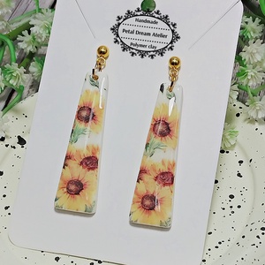 Cercei cu floarea-soarelui - bijuterii - cercei - cercei cu figurine - Artynos.ro