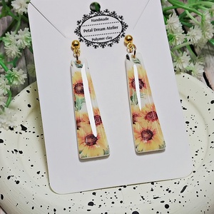 Cercei cu floarea-soarelui, Bijuterii, Cercei, Cercei cu figurine, Confectionarea bijuteriilor, Lucrare cu argila, ARTYNOS