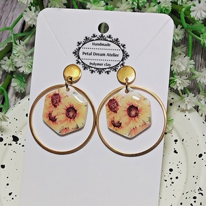 Cercei cu floarea-soarelui - bijuterii - cercei - cercei cu figurine - Artynos.ro