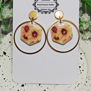 Cercei cu floarea-soarelui - bijuterii - cercei - cercei cu figurine - Artynos.ro