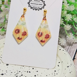 Cercei cu floarea-soarelui - bijuterii - cercei - cercei cu figurine - Artynos.ro