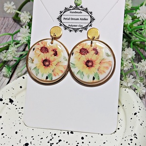 Cercei cu floarea-soarelui - bijuterii - cercei - cercei cu figurine - Artynos.ro