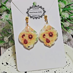 Cercei cu floarea-soarelui - bijuterii - cercei - cercei cu figurine - Artynos.ro